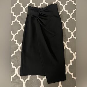 Zara Black Wrap Pencil Skirt